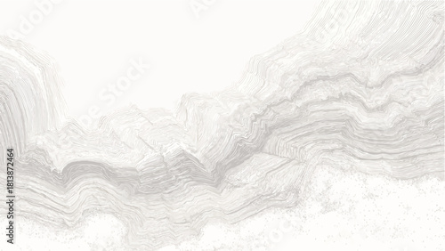 Abstract textured background with flowing organic lines and speckled texture in muted grey and white tones