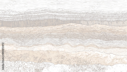 Layered geological strata with textured earthy tones and abstract patterns geology layers