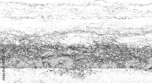 Abstract textured background with horizontal lines and hatching patterns in grayscale vector