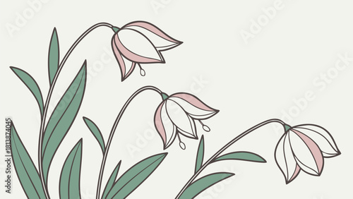 Elegant floral abstract design made from layered translucent shapes vector illustration ai generated art