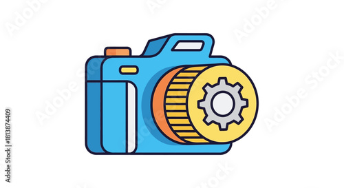 Camera Settings Icon - Adjusting Focus and Image Quality.