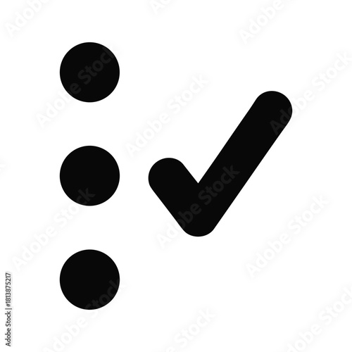 Checklist icon with a check mark, isolated on