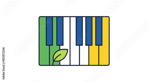 Eco-Friendly Piano Keys - A Sustainable Musical Concept.