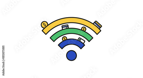 Monetizing WiFi - A Conceptual Illustration of Internet Revenue.