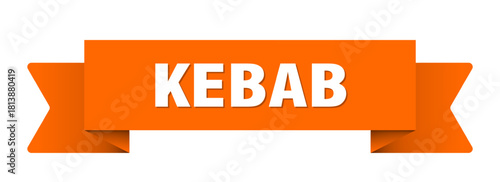 kebab ribbon isolated on transparent background. kebab ribbon