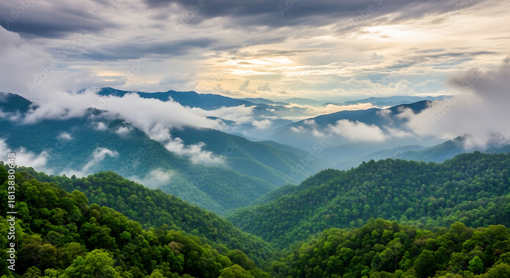 Fototapeta premium panorama of mountains