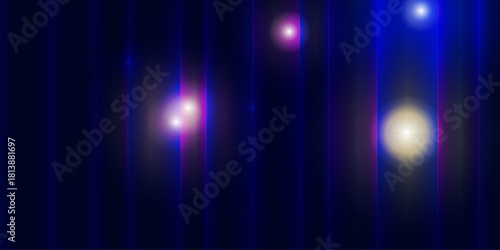 Neon stage curtains with bokeh lights