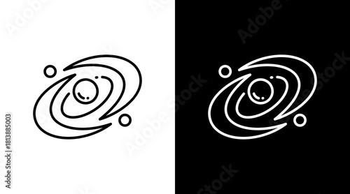 Galaxy Swirl White Icon Set Design