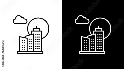 Moon Shadow White Icon Set Design