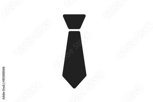 Black necktie representing corporate business, professional dress code, and formal events