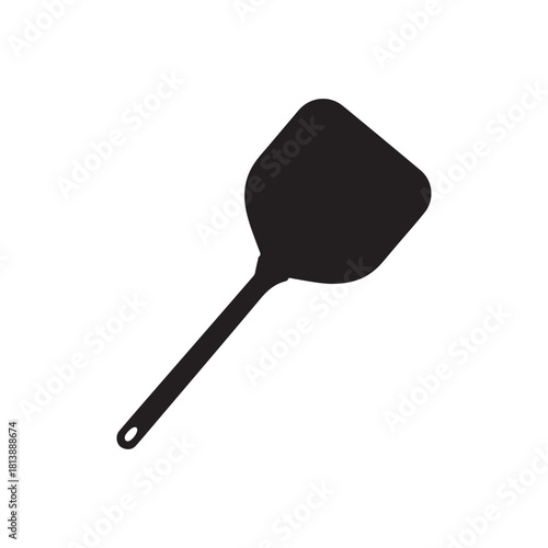 Pizza peel silhouette vector flat illustration design on white background