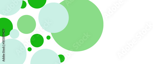 Light Green vector banner with circles, spheres. Abstract spots.