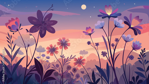 Seamless decorative floral pattern crafted with gentle overlapping motifs vector illustration ai generated art