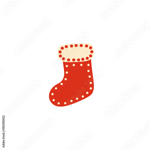 christmas sock isolated on white background
