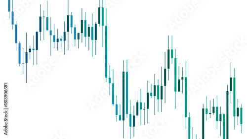 金融市場の価格変動と投資トレンドを表すローソク足チャート 経済指標の分析と資産運用データの推移を示すグラフ 株式取引におけるテクニカル分析と市場予測の視覚化データ