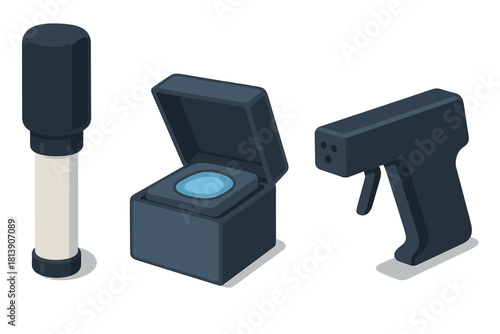 Professional body piercing tools set with marker, jewelry case, and handheld applicator