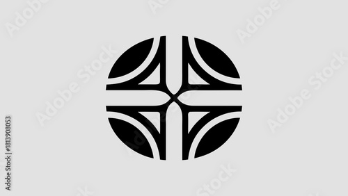 Minimal Abstract Circular Logo Symbol