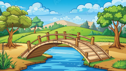 Orange hued sunset drifting over a peaceful Asian village vector illustration ai generated art