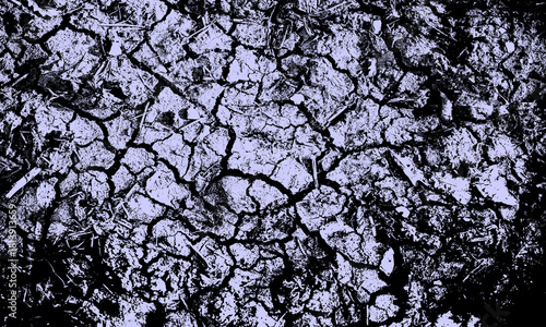 Cracked surface texture with dark and light tones