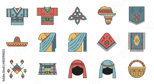 Cultural Attire - A Diverse Collection of Traditional Garments.