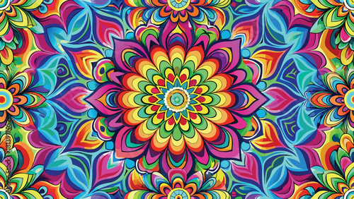 Artistic abstract flowers arranged in a smooth overlapping seamless layout vector illustration ai generated art