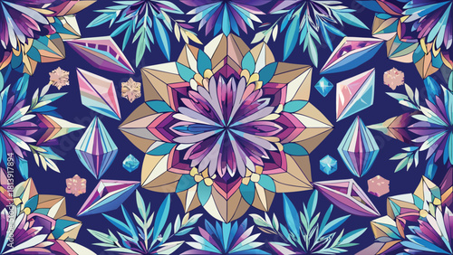 Modern abstract flower design featuring smooth overlapping layers vector illustration ai generated art