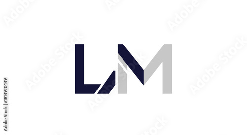 Elegant overlapping LM monogram design for modern business and branding concept