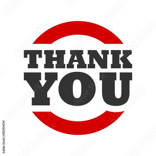 Thank you color icon isolated on transparent background