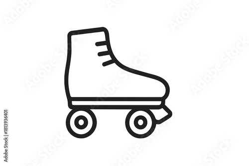 Classic vintage quad roller skate footwear design for recreational skating activity and sport