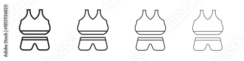Gym clothes icon line icon. linear style vector symbols collection on white background