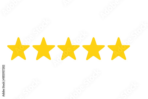 Full five star rating symbol indicating top quality service or product excellence