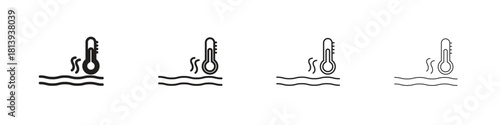 Hot Water icon line icon. linear style vector symbols collection on white background