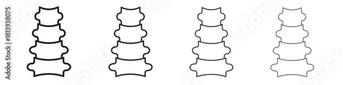 Human spine icon line icon. linear style vector symbols collection on white background