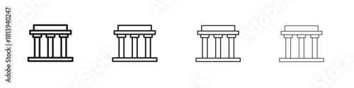 Lincoln memorial icon line icon. linear style vector symbols collection on white background