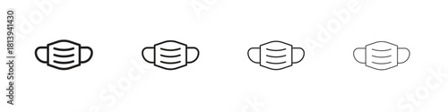 Medical mask icon line icon. linear style vector symbols collection on white background