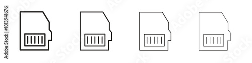 Memory card icon line icon. linear style vector symbols collection on white background