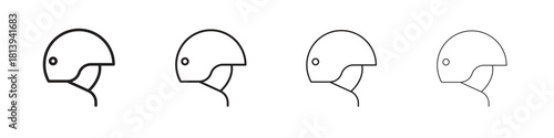 Military Helmet icon line icon. linear style vector symbols collection on white background