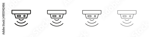 Motion sensor icon line icon. linear style vector symbols collection on white background