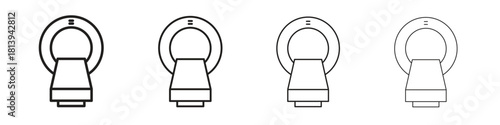 MRI scanner icon line icon. linear style vector symbols collection on white background