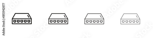 Network switch icon line icon. linear style vector symbols collection on white background