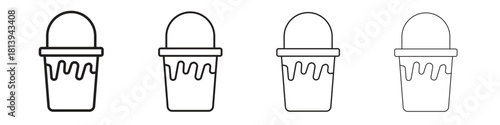 Paint bucket icon line icon. linear style vector symbols collection on white background