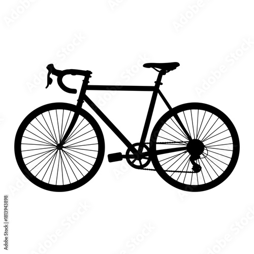 Bicycle black logo silhouette vector