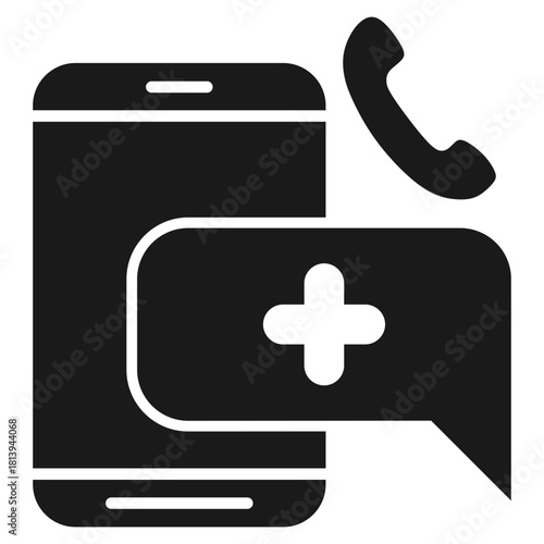 Telehealth Service Glyph Icon