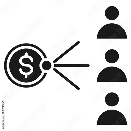 Profit Sharing Glyph Icon