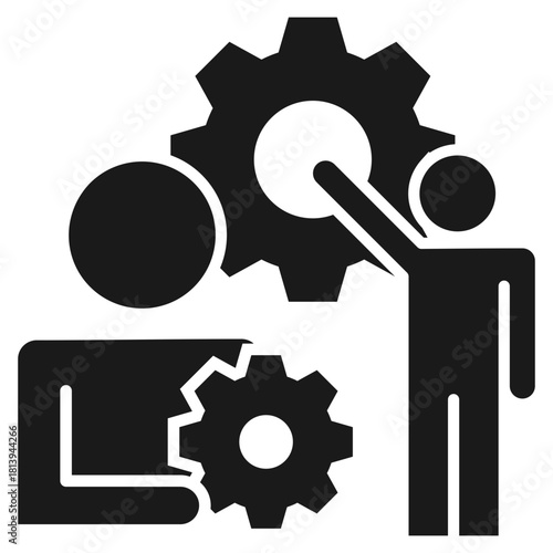 Coordination Leave Glyph Icon