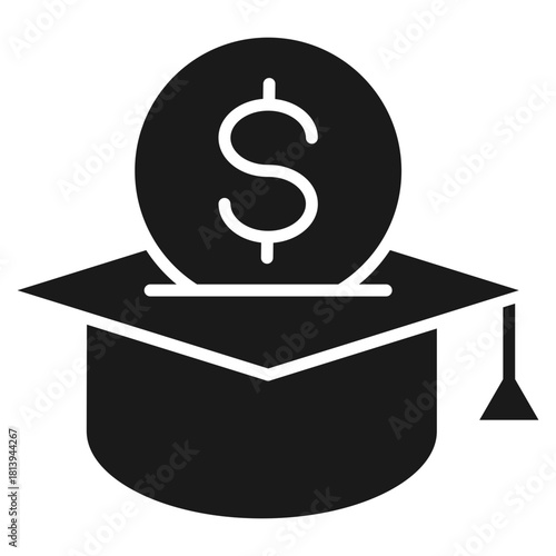 Tuition Reimbursement Glyph Icon