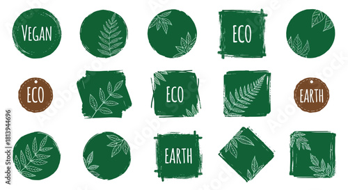 Eco friendly and vegan product labels