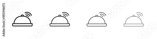 Reception bell icon line icon. linear style vector symbols collection on white background