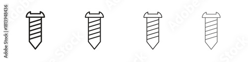 Screw icon line icon. linear style vector symbols collection on white background