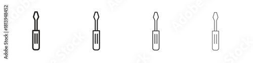 Screwdriver icon line icon. linear style vector symbols collection on white background